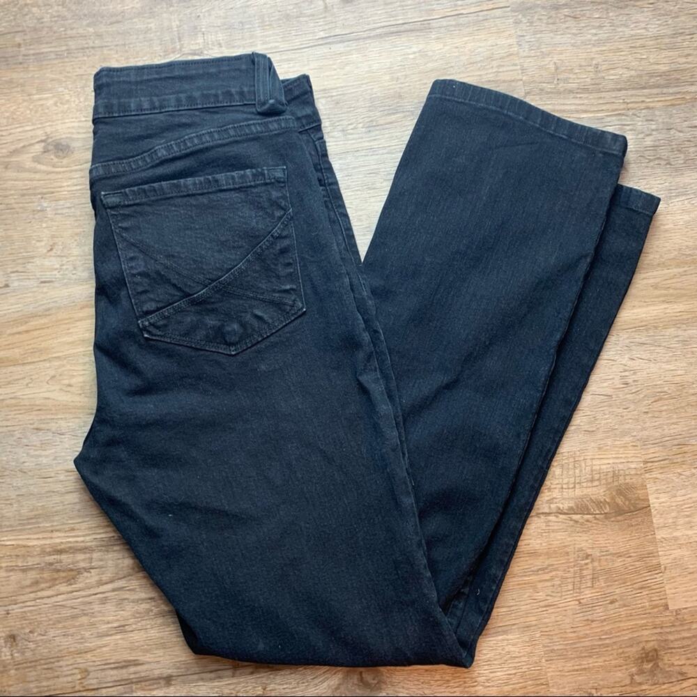 NYDJ Black Straight Leg Jeans